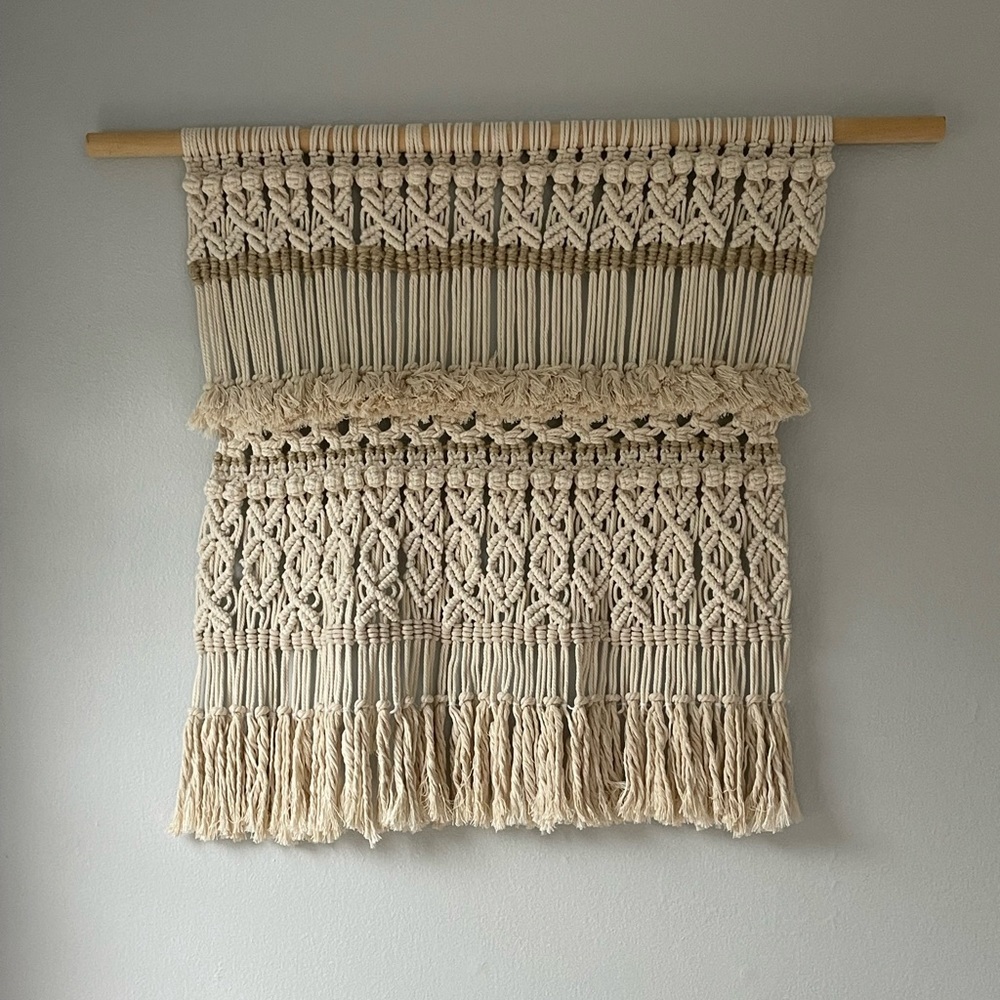 LARGE Woven Knotted Macrame Wall Hanging